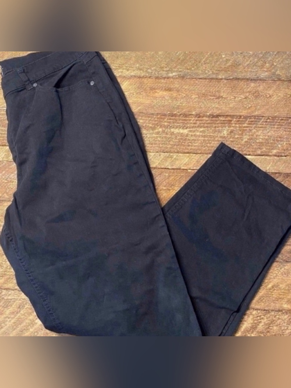 Women’s Black Straight-Leg Pants (Size 18W)